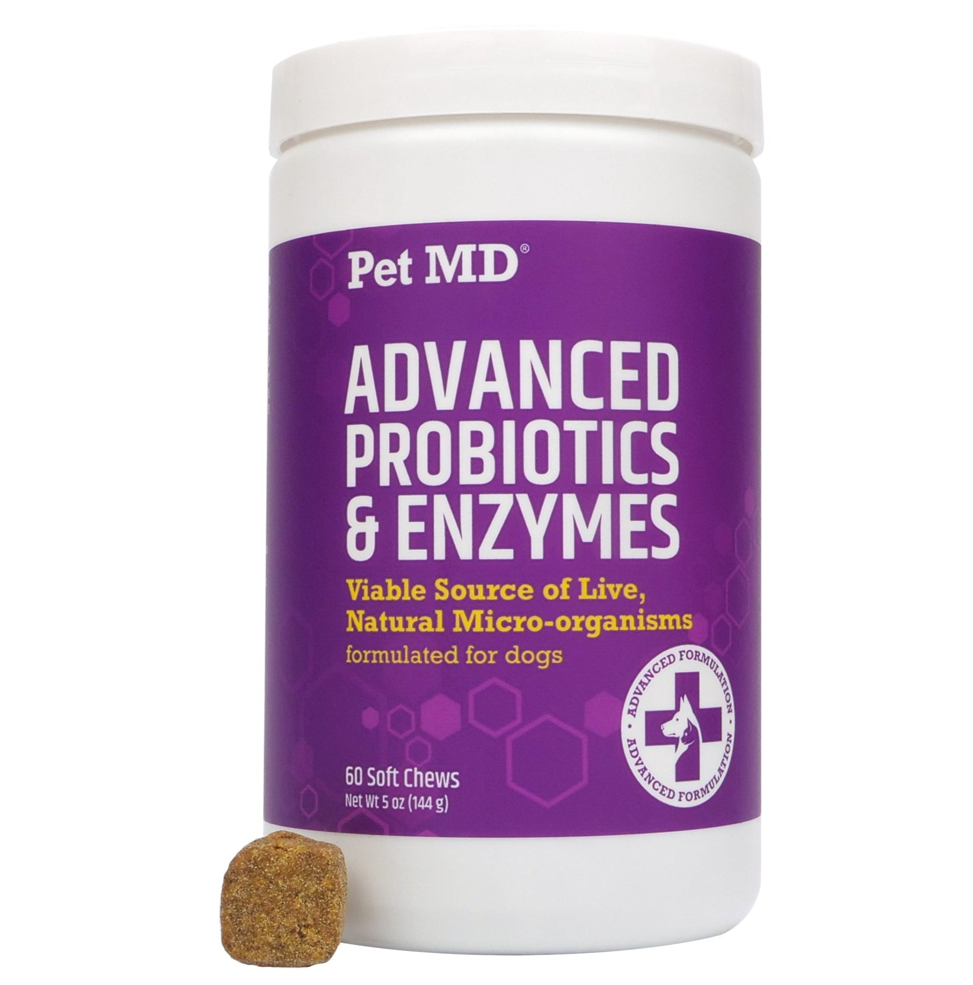 Pet MD Probiotics Enzymes for Dogs 60 ct Pet MD Store