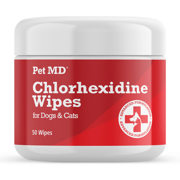 Chlorhexidine Wipes for Dogs and Cats - 50 Count