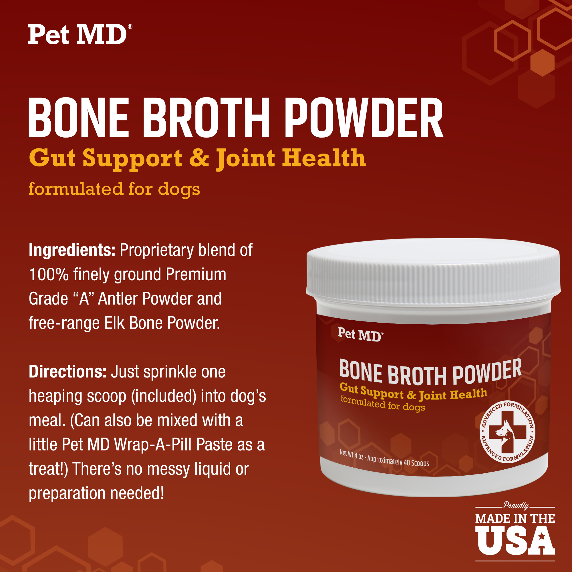 Bone broth powder for dogs hot sale