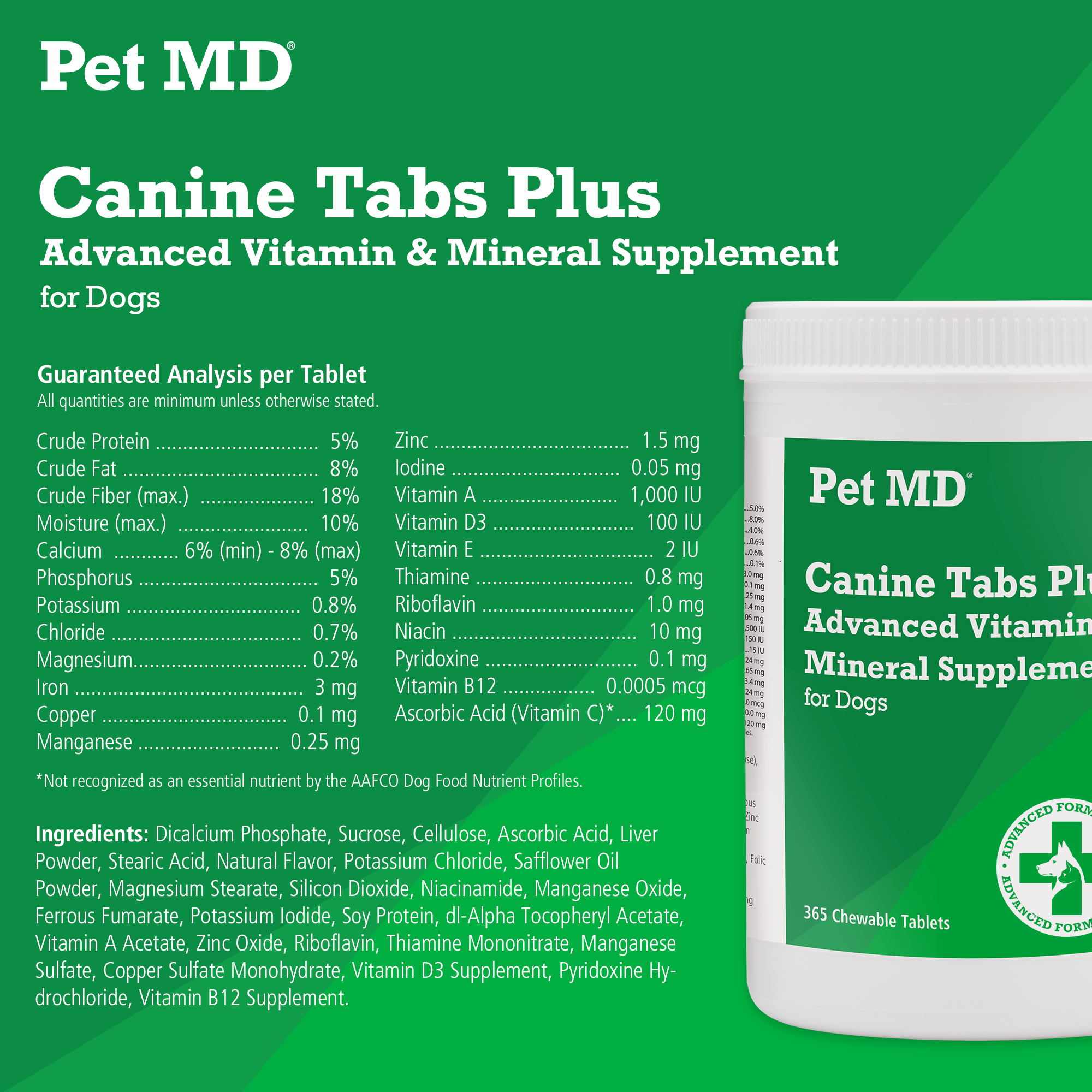 Petmd canine cheap tabs plus