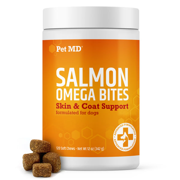 Salmon Omega Soft Chew Bites for Dogs - 120 Count