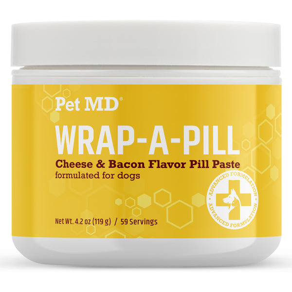 Wrap-A-Pill Cheese & Bacon Flavor Pill Paste for Dogs - 4.2 oz & 8
