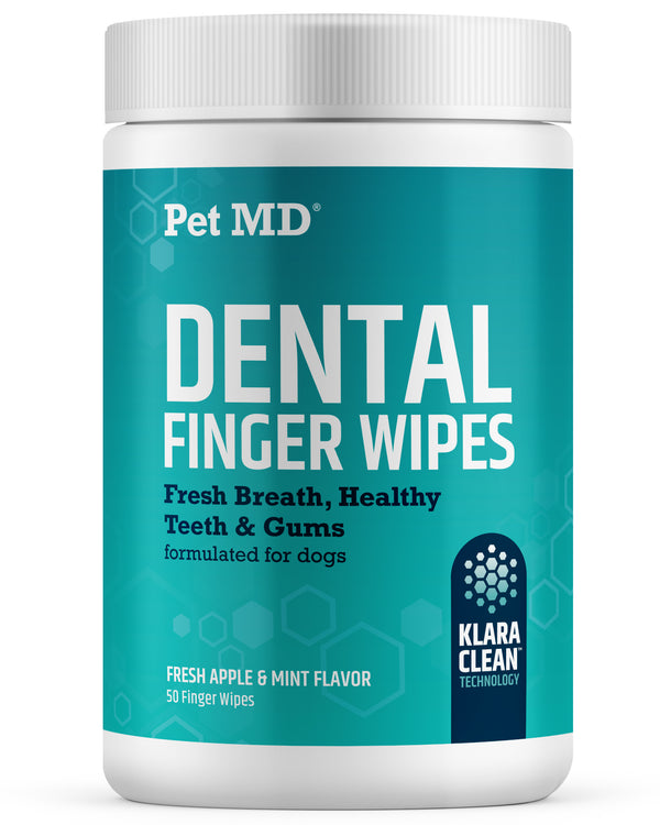 Pet MD Dental Finger Wipes for Dogs - 50ct