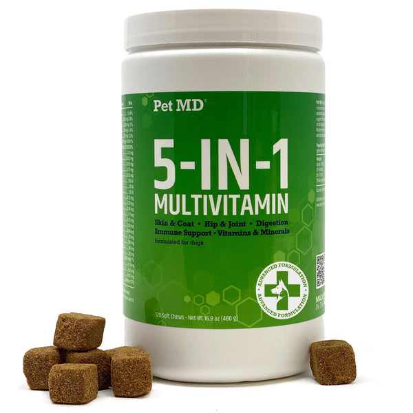5-in-1 Multivitamin Chews for Dogs - 120 Count
