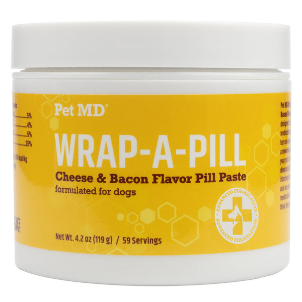 Wrap-A-Pill Cheese & Bacon Flavor Pill Paste for Dogs - 4.2 oz &  8 oz