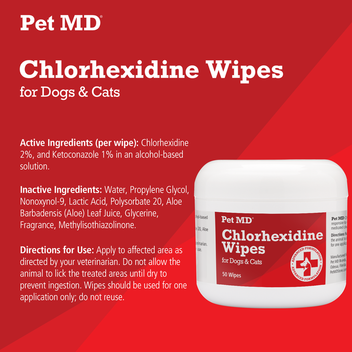 Silver CHX Antiseptic Wipes l Antifungal - Antibacterial Wipes For Pets